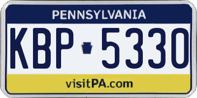 PA license plate KBP5330