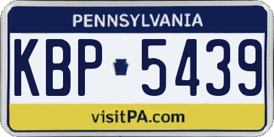 PA license plate KBP5439
