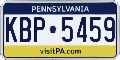PA license plate KBP5459