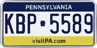 PA license plate KBP5589