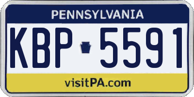 PA license plate KBP5591