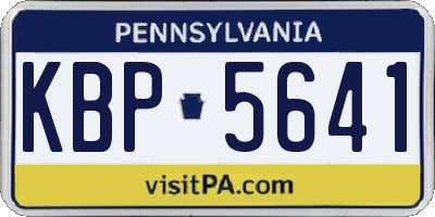 PA license plate KBP5641