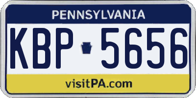 PA license plate KBP5656