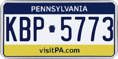 PA license plate KBP5773