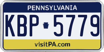 PA license plate KBP5779