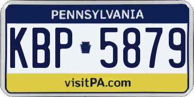 PA license plate KBP5879