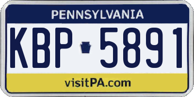 PA license plate KBP5891