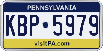 PA license plate KBP5979