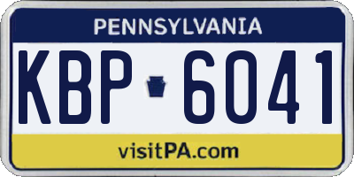 PA license plate KBP6041
