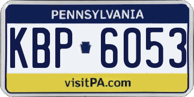 PA license plate KBP6053