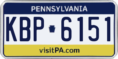 PA license plate KBP6151