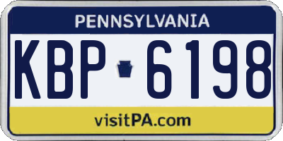 PA license plate KBP6198