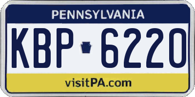 PA license plate KBP6220
