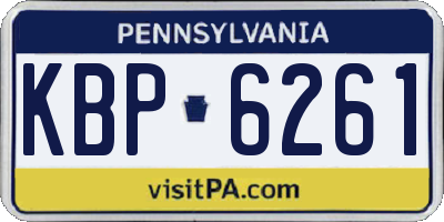 PA license plate KBP6261