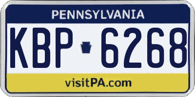 PA license plate KBP6268