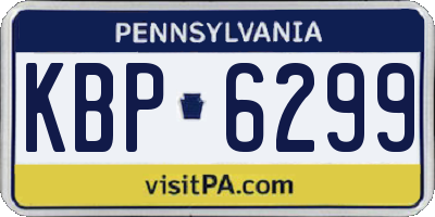 PA license plate KBP6299