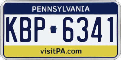 PA license plate KBP6341
