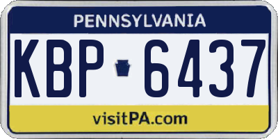 PA license plate KBP6437