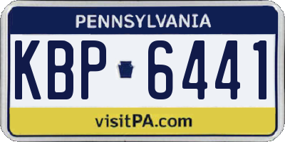 PA license plate KBP6441