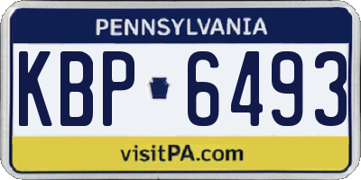 PA license plate KBP6493
