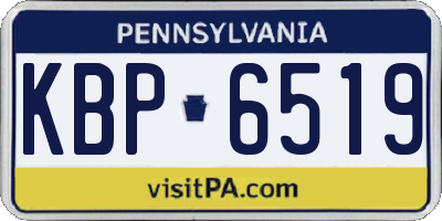 PA license plate KBP6519