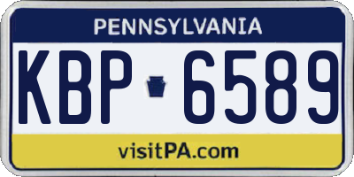 PA license plate KBP6589