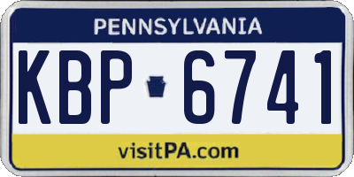 PA license plate KBP6741