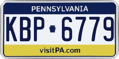 PA license plate KBP6779