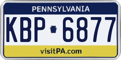 PA license plate KBP6877