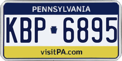 PA license plate KBP6895