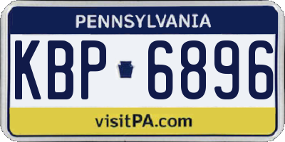 PA license plate KBP6896