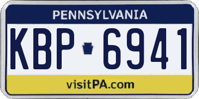 PA license plate KBP6941