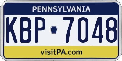 PA license plate KBP7048