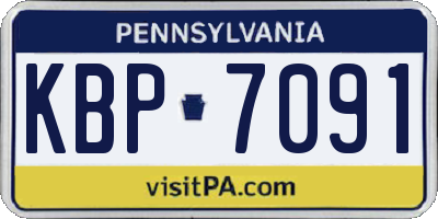 PA license plate KBP7091