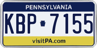 PA license plate KBP7155
