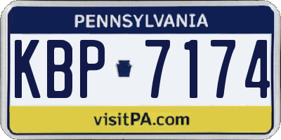 PA license plate KBP7174
