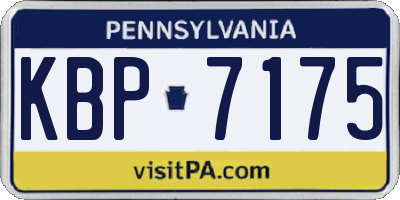 PA license plate KBP7175