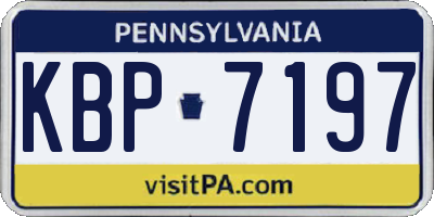 PA license plate KBP7197