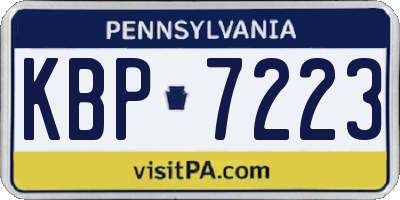 PA license plate KBP7223