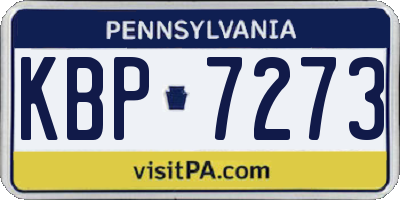 PA license plate KBP7273