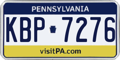 PA license plate KBP7276