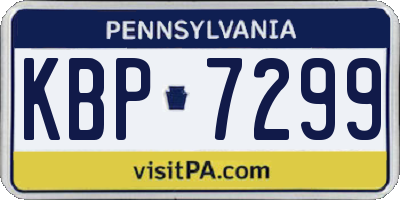 PA license plate KBP7299
