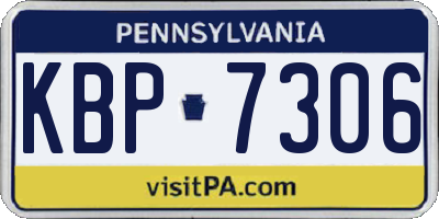 PA license plate KBP7306