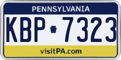 PA license plate KBP7323