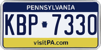 PA license plate KBP7330
