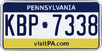 PA license plate KBP7338