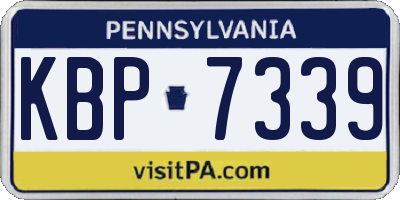PA license plate KBP7339