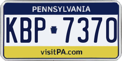 PA license plate KBP7370