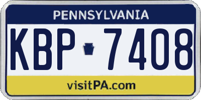 PA license plate KBP7408