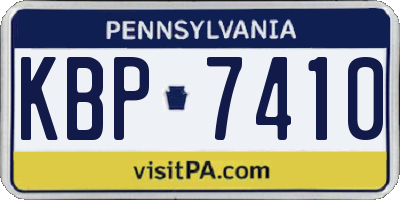 PA license plate KBP7410